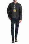 blouson type selected noir veste et manteau pret a porter homme