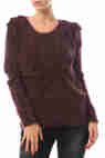 top laura noisy may bordeaux pull et gilet pret a porter femme