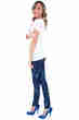 jeans corynn wrangler bleu fonce skinny jeans femme