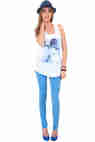 jeans corryn wrangler bleu skinny jeans femme