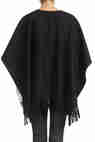 poncho grace & mila givre noir femme pull et gilet pret a porter femme
